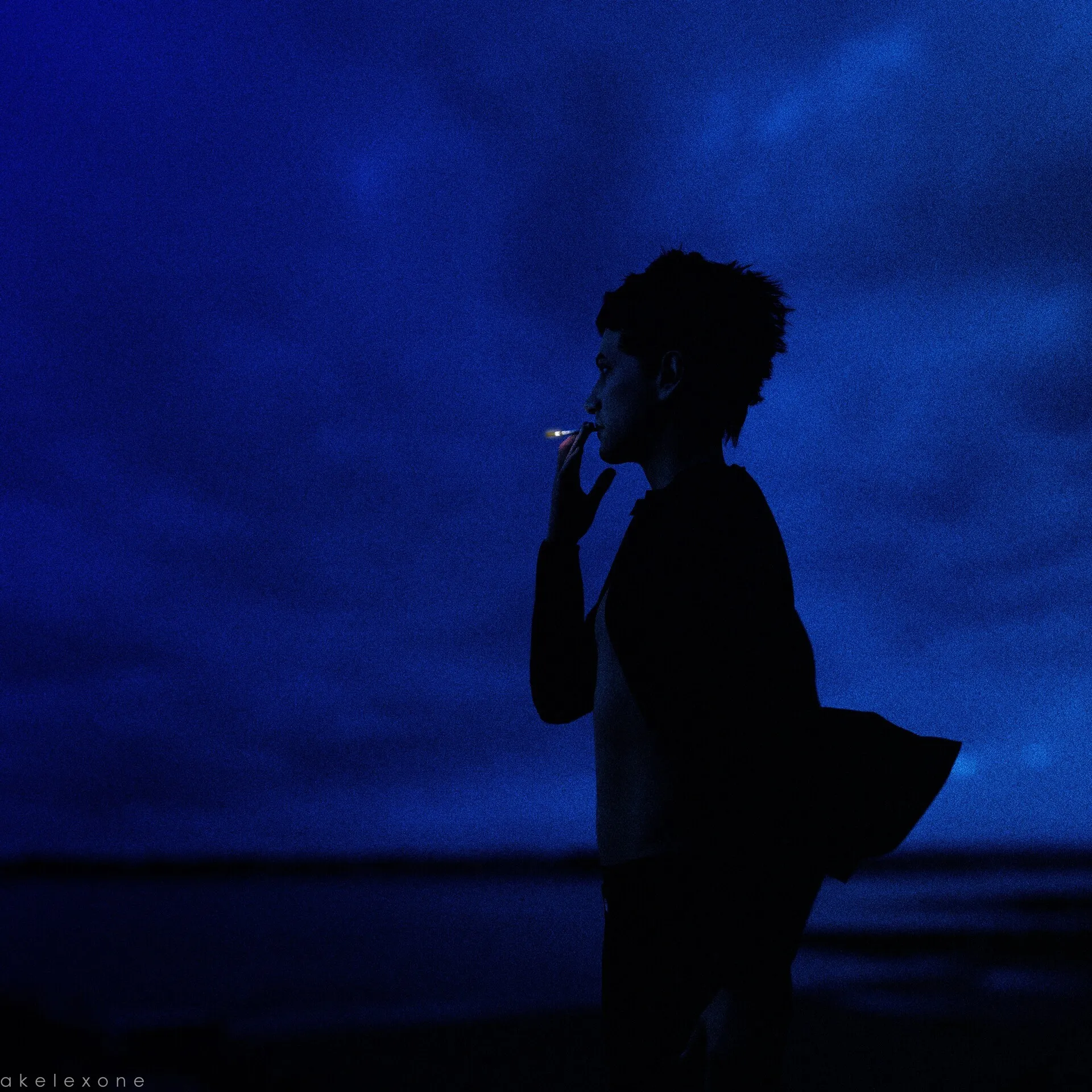 Wind, darker plain blue version