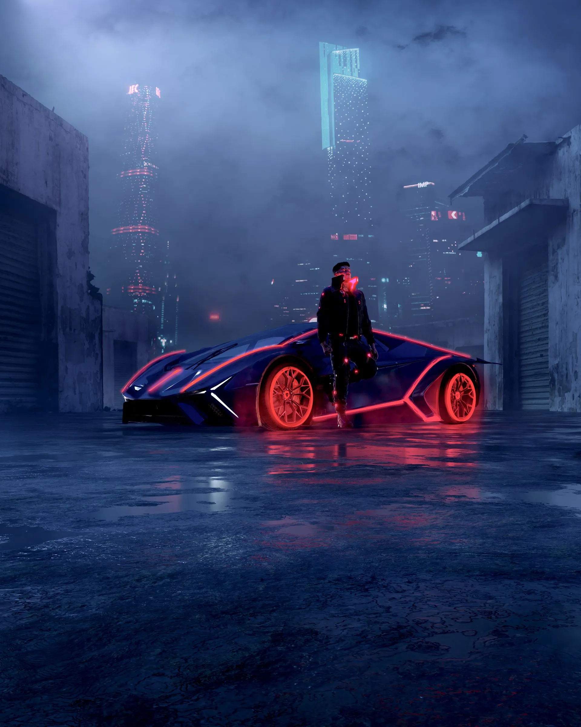 Cyberpunk Poster, version without text