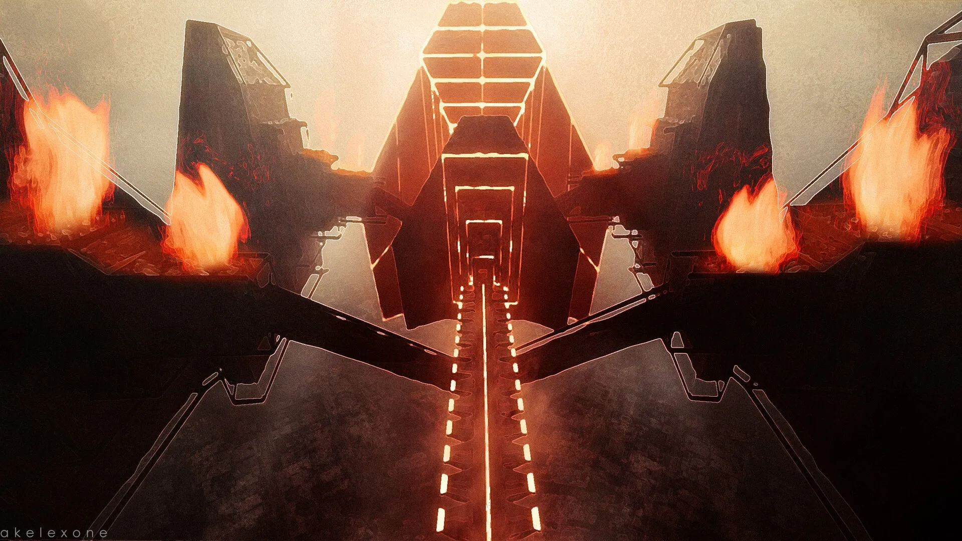 Monolith, warm sunlit orange variant