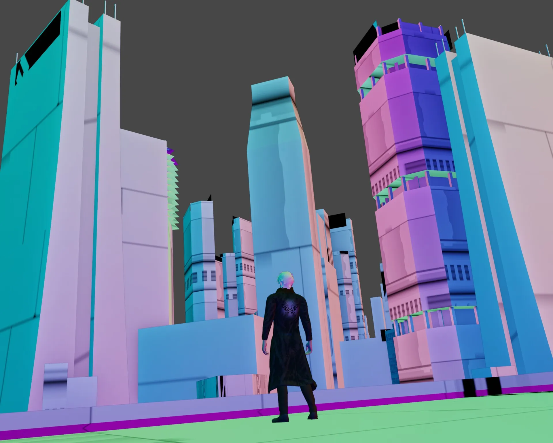 Hyper, solid-colour viewport pass