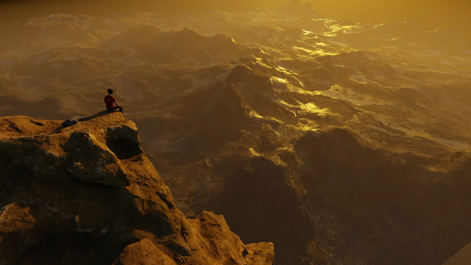 Peaks of Respite, darker amber grade with tighter framing