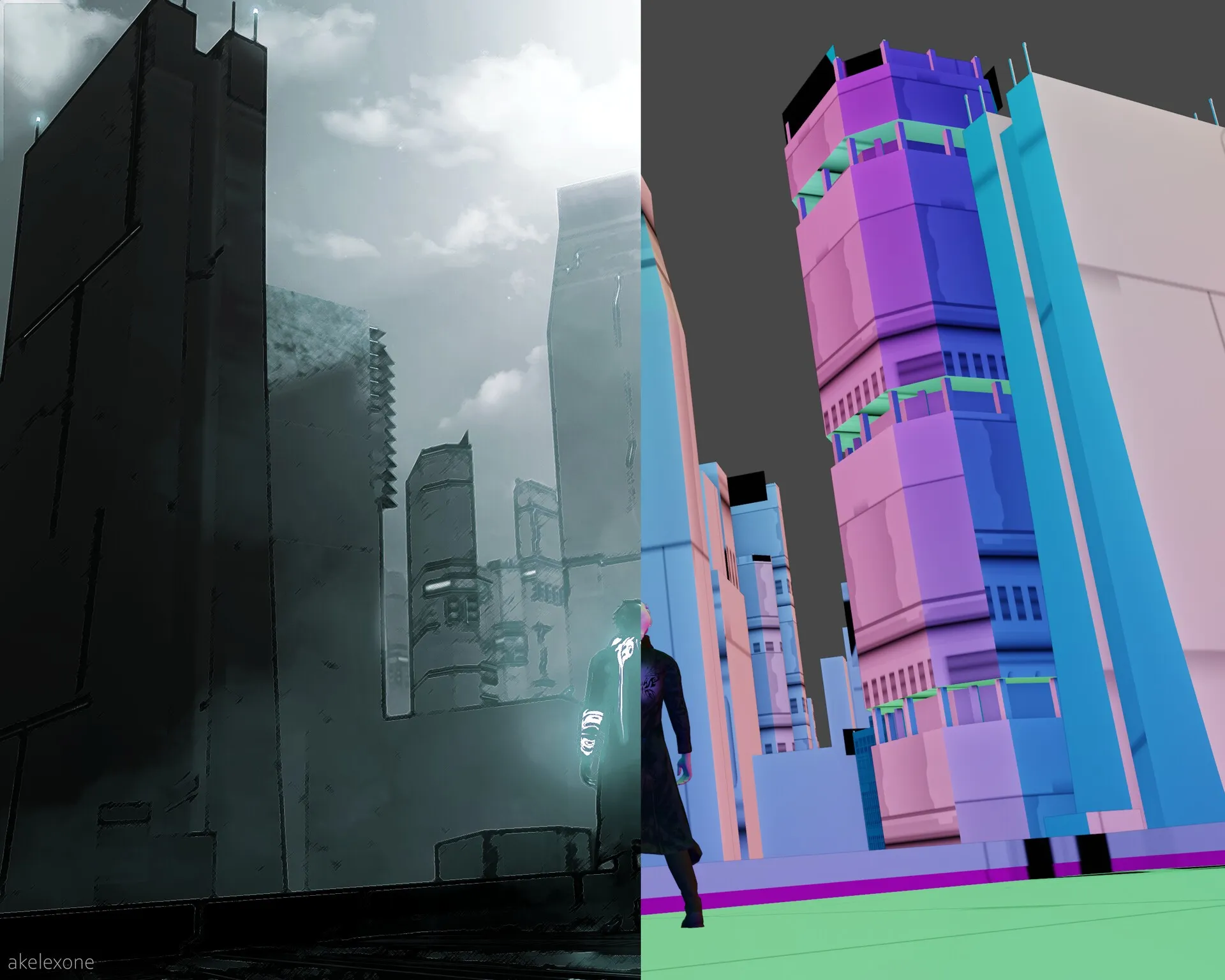 Hyper, split comparison of final and viewport