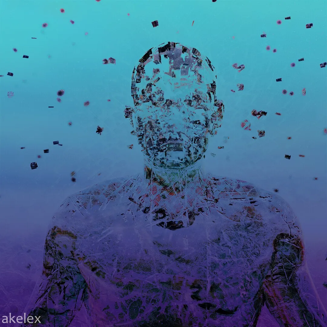 Ego, cyan and violet gradient version